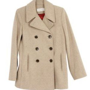 Calvin Klein Wool Double Breasted Peacoat